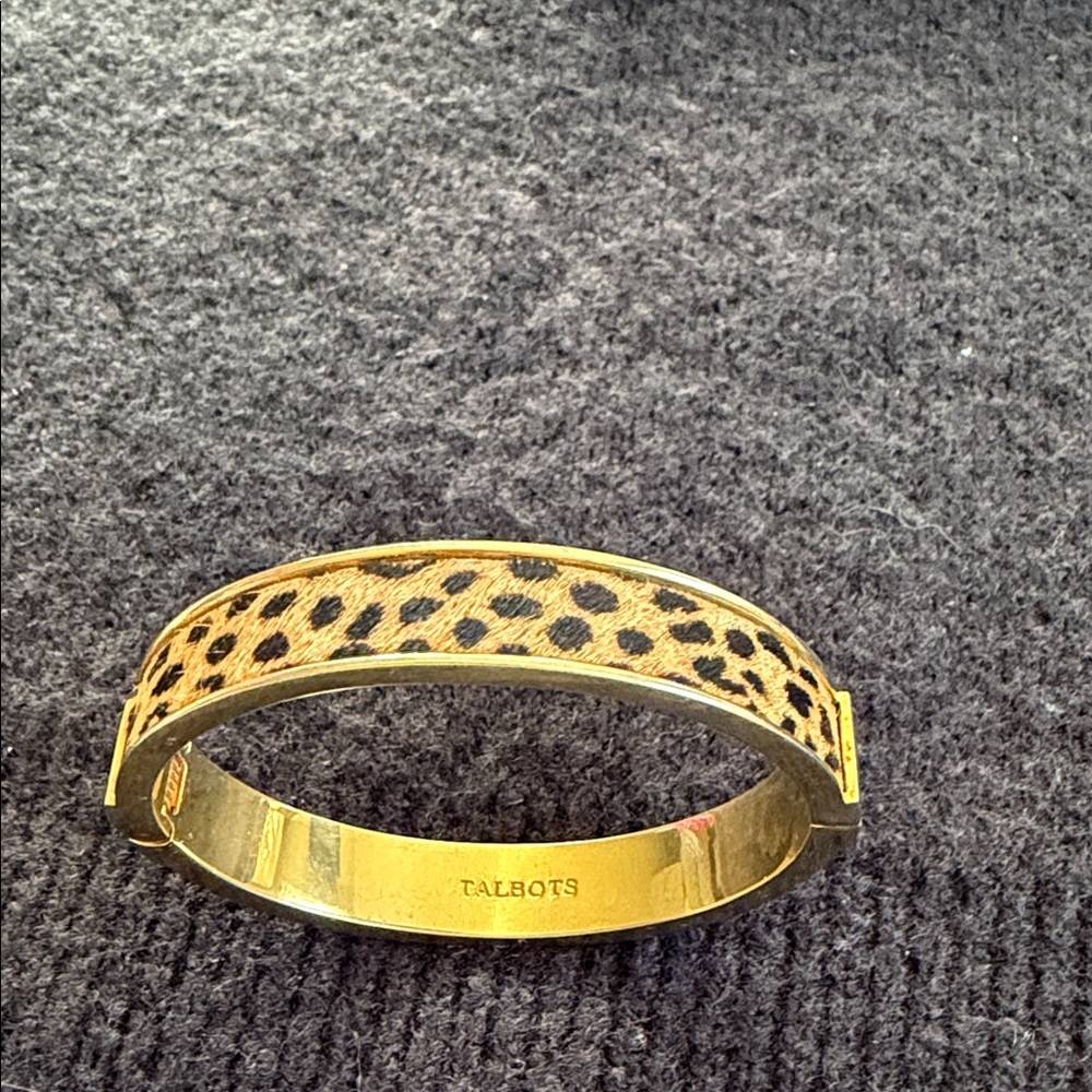 Talbots Leopard Print Gold Bangle